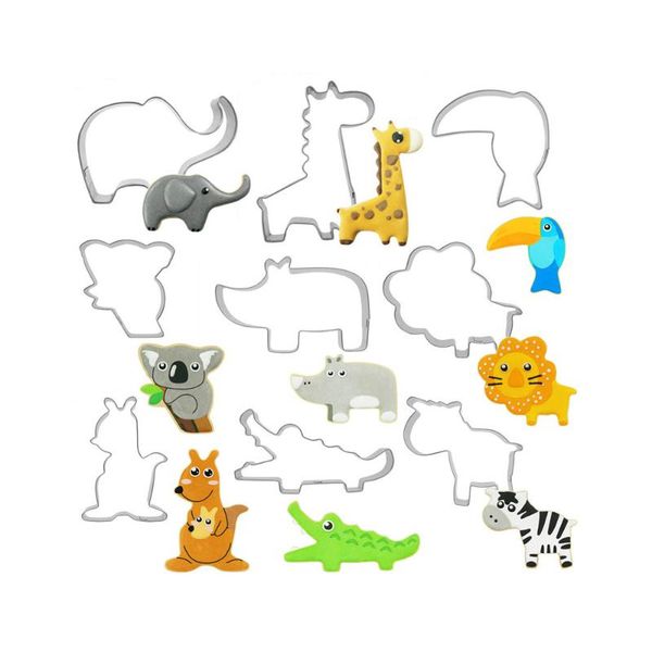 baking moulds cookie cutters set of 9 pcs, safari animal cutter molds for kids fun party baby shower accessories
baking moulds cookie cutters set of 9 pcs, safari animal cutter molds for kids fun party baby shower accessories