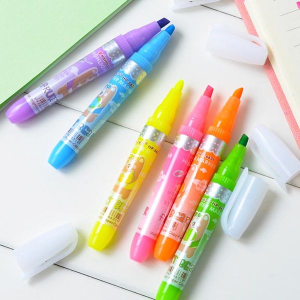 highlighters 6 /pack cute mini fruit bear highlighter kawaii cartoon colorful marker gel pen kids school office supplies, Black;red
highlighters 6 /pack cute mini fruit bear highlighter kawaii cartoon colorful marker gel pen kids school office supplies, Black;red
