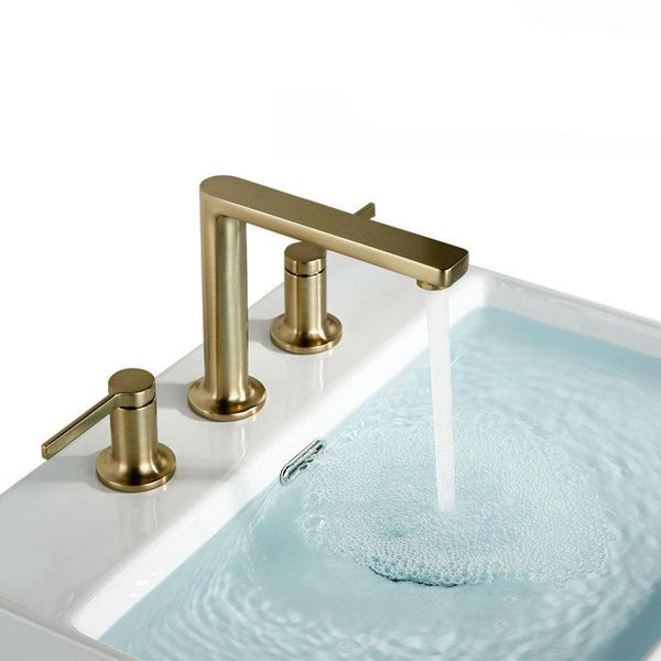 bathroom sink faucets 100% solid brass gold double handles faucet deck mounted basin tap bathtub water mixer
bathroom sink faucets 100% solid brass gold double handles faucet deck mounted basin tap bathtub water mixer