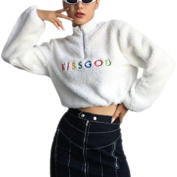 women's hoodies & sweatshirts warm winter lamp wool sweater long sleeve high collar zipper front with adjustable inner drawstring in wa, Black
women's hoodies & sweatshirts warm winter lamp wool sweater long sleeve high collar zipper front with adjustable inner drawstring in wa, Black