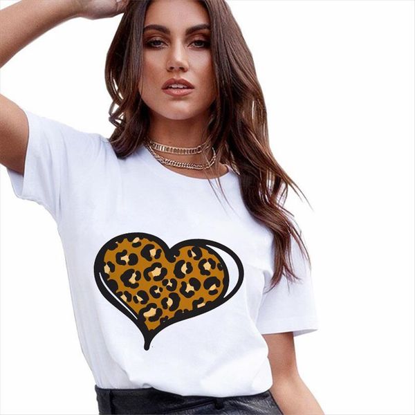 leopard print love heart shape womens fashion fun retro lady short sleeve tee, White
leopard print love heart shape womens fashion fun retro lady short sleeve tee, White