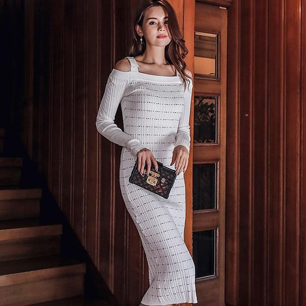 casual dresses fashion women arrival knit soft basic dress party autumn winter warm slim off shoulder long pencil, Black;gray
casual dresses fashion women arrival knit soft basic dress party autumn winter warm slim off shoulder long pencil, Black;gray