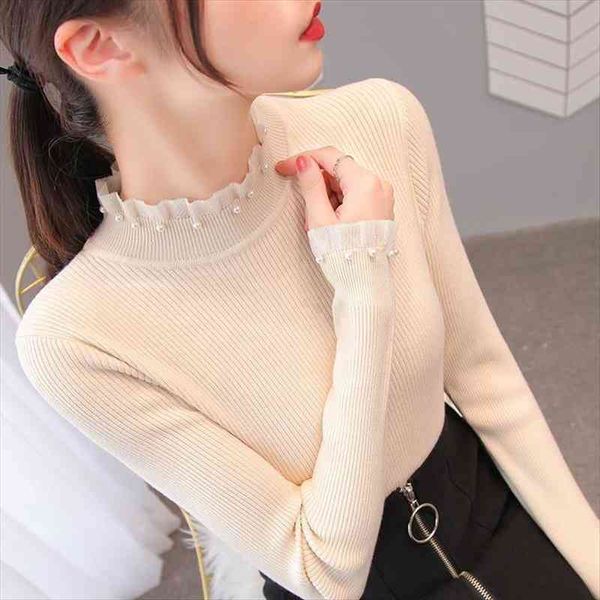 woman chandails turtleneck womens autumn women sweater winter western style slim fit knitwear long sleeve underwear top, White;black
woman chandails turtleneck womens autumn women sweater winter western style slim fit knitwear long sleeve underwear top, White;black