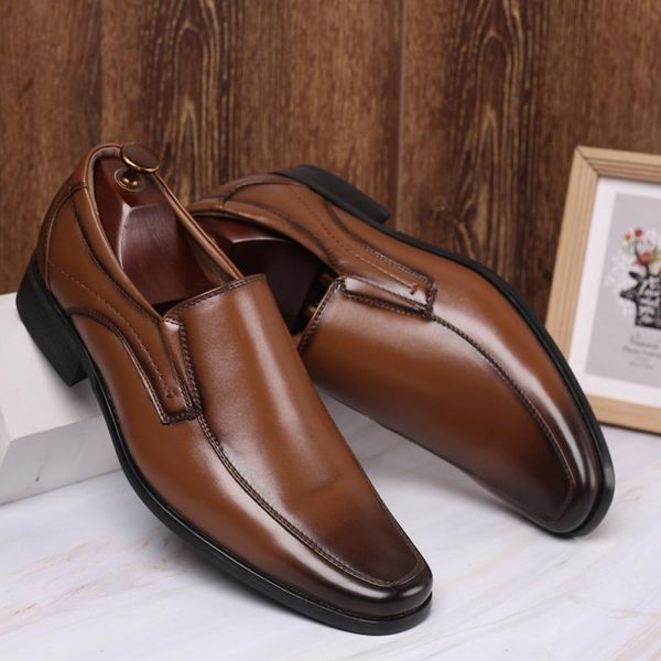 dress shoes mens business handmade pu leather men oxfords square toe slip on solid color male shoe fashion wedding for, Black
dress shoes mens business handmade pu leather men oxfords square toe slip on solid color male shoe fashion wedding for, Black