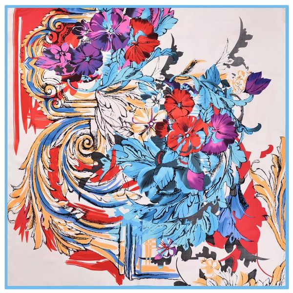 scarves 100*100cm silk scarf 32 styles ins women foulard square hijab ladies shawl wrap female, Blue;gray
scarves 100*100cm silk scarf 32 styles ins women foulard square hijab ladies shawl wrap female, Blue;gray