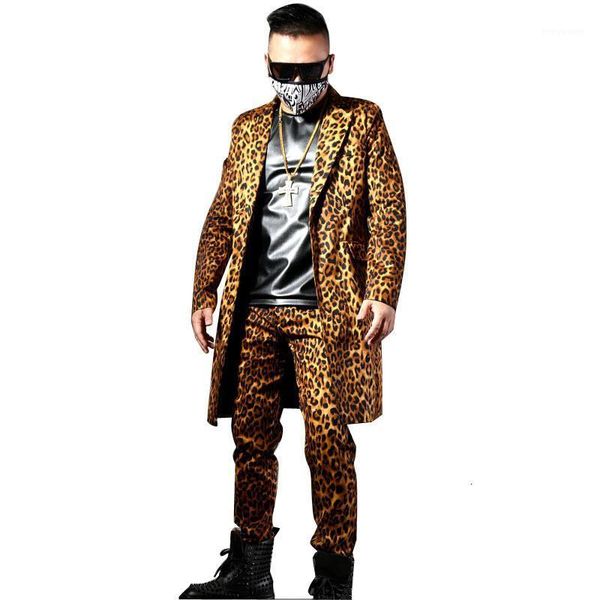 men's suits & blazers casual leopard slim fit long blazer homme jacket dress suit coat men fashion male dancer singer hip hop costume s, White;black
men's suits & blazers casual leopard slim fit long blazer homme jacket dress suit coat men fashion male dancer singer hip hop costume s, White;black