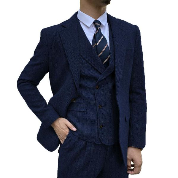men's suits & blazers yiwumensa winter navy/blue wollen herringbone mens for wedding 3 pieces set slim fit coat+vest+pants male tuxedo, White;black
men's suits & blazers yiwumensa winter navy/blue wollen herringbone mens for wedding 3 pieces set slim fit coat+vest+pants male tuxedo, White;black