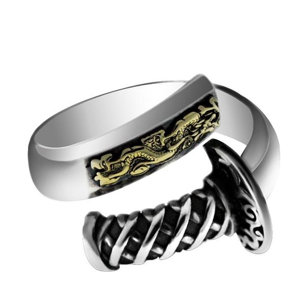 cluster rings real pure 925 sterling silver katana finger ring biker animal jewelry flying dragon for men, Golden;silver
cluster rings real pure 925 sterling silver katana finger ring biker animal jewelry flying dragon for men, Golden;silver