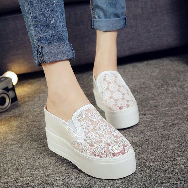 slippers 2021 summer wedge heel thick bottom increased breathable fashion sponge cake lace baotou, Black
slippers 2021 summer wedge heel thick bottom increased breathable fashion sponge cake lace baotou, Black