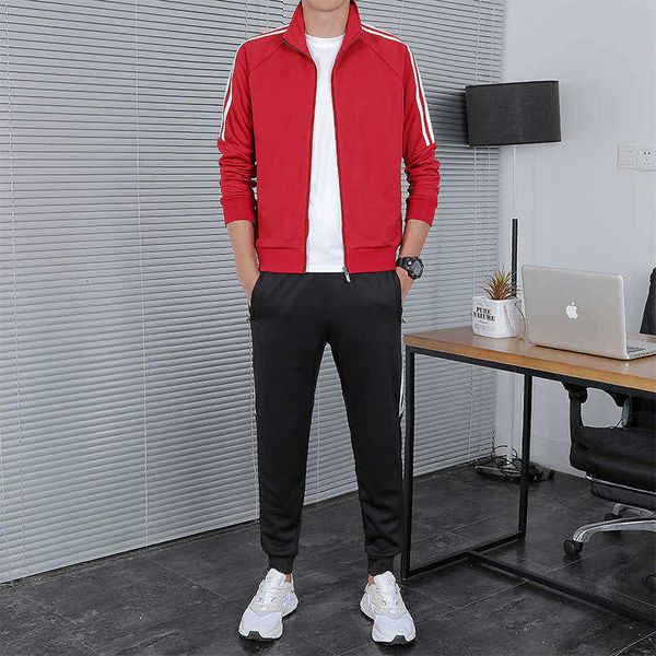 three men's bar tracksuits sports suit fashion cool casual sportswear spring autumn standing collar coat two piece set, Gray
three men's bar tracksuits sports suit fashion cool casual sportswear spring autumn standing collar coat two piece set, Gray