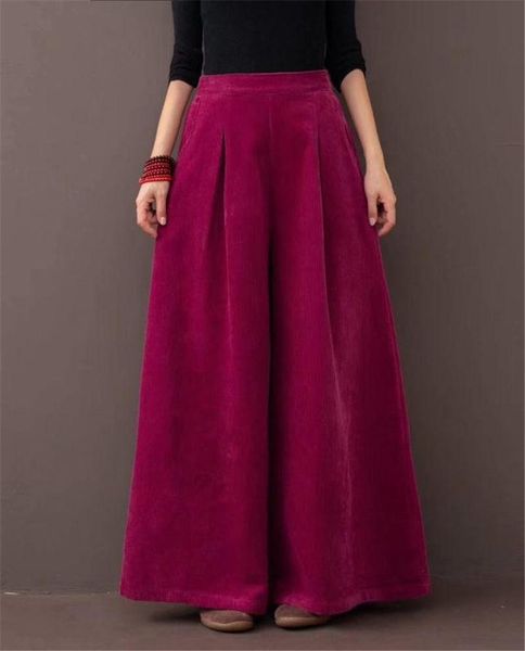elastic high waist loose large size corduroy wide leg pants trousers women's fall/winter drape retro pantalones de mujer y748 & capris, Black;white
elastic high waist loose large size corduroy wide leg pants trousers women's fall/winter drape retro pantalones de mujer y748 & capris, Black;white