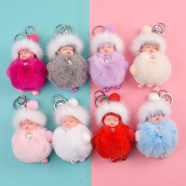 keychains cute sleeping dream doll bell pompom fur ball key chain fluffy pompon keyring women holder car bag charms ring, Silver
keychains cute sleeping dream doll bell pompom fur ball key chain fluffy pompon keyring women holder car bag charms ring, Silver
