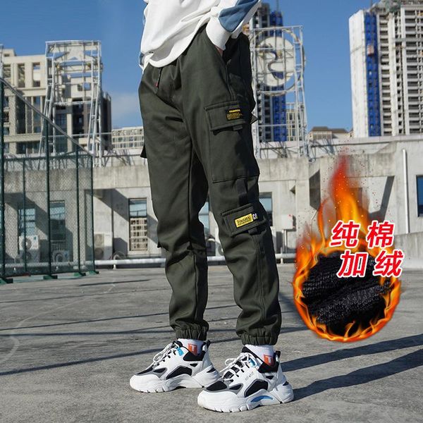 winter plus velvet men's pants overalls sweatpants men thick baggy casual cargo motorcyle clothing hip hop trousers, Black
winter plus velvet men's pants overalls sweatpants men thick baggy casual cargo motorcyle clothing hip hop trousers, Black