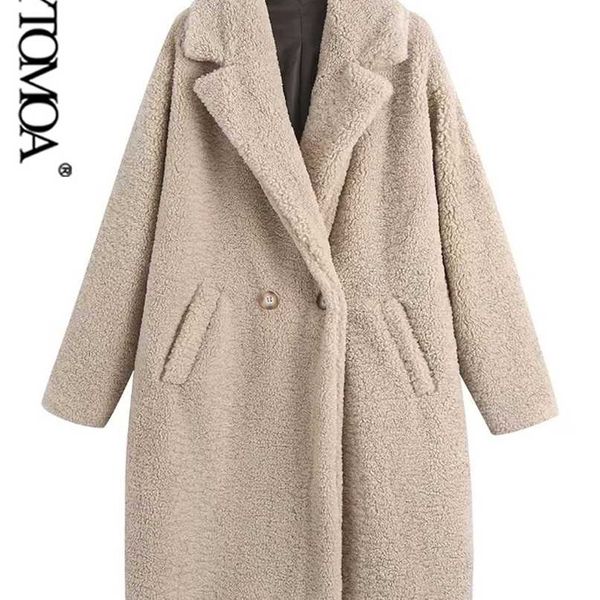 kpytomoa women fashion thick warm double breasted faux fur teddy coat vintage long sleeve pockets female outerwear chic overcoat 211220, Black
kpytomoa women fashion thick warm double breasted faux fur teddy coat vintage long sleeve pockets female outerwear chic overcoat 211220, Black
