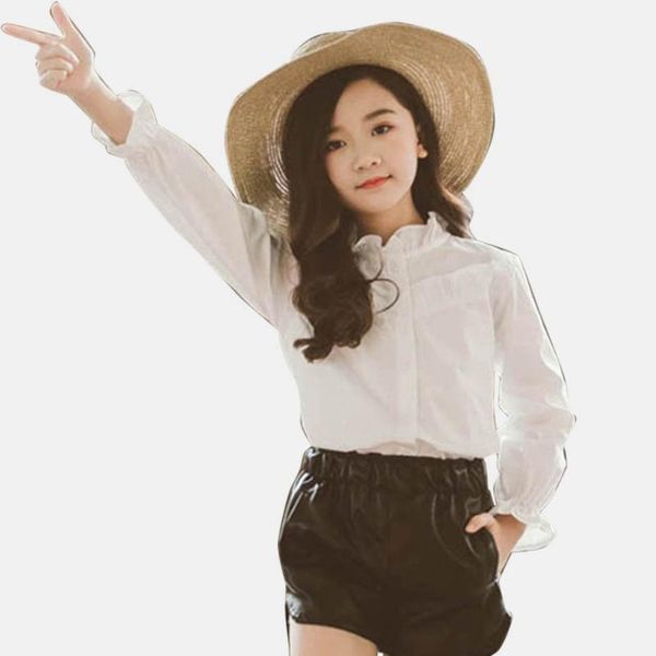 shirts girls blouse solid white shirt for girl fashion flare sleeve children's spring autumn school clothes, White;black
shirts girls blouse solid white shirt for girl fashion flare sleeve children's spring autumn school clothes, White;black