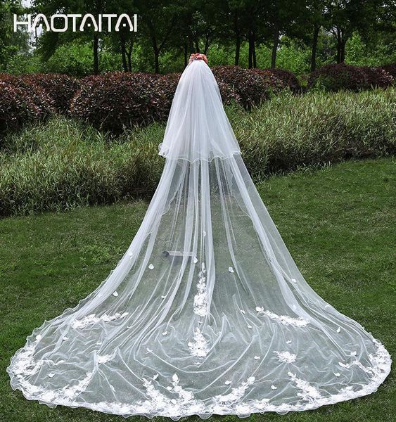 bridal veils white cathedral wedding long 3 meters lace edge veil accessories, Black
bridal veils white cathedral wedding long 3 meters lace edge veil accessories, Black
