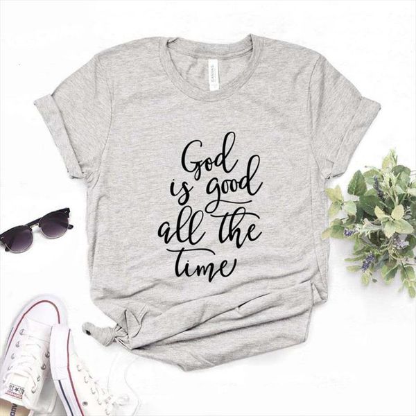 god is good all and men t shirts women the time print cotton casual funny shirt for yong girl top, White;black
god is good all and men t shirts women the time print cotton casual funny shirt for yong girl top, White;black