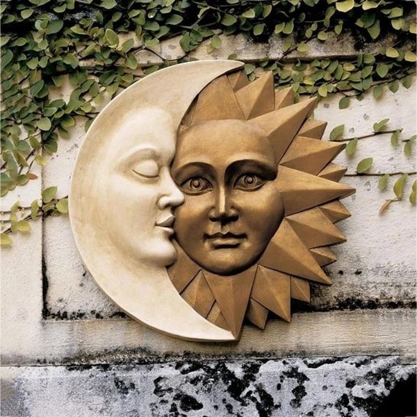 novelty items sun and moon wall sculpture celestial icons of astronomy garden decor outdoor catcher vintage home ornament 
novelty items sun and moon wall sculpture celestial icons of astronomy garden decor outdoor catcher vintage home ornament