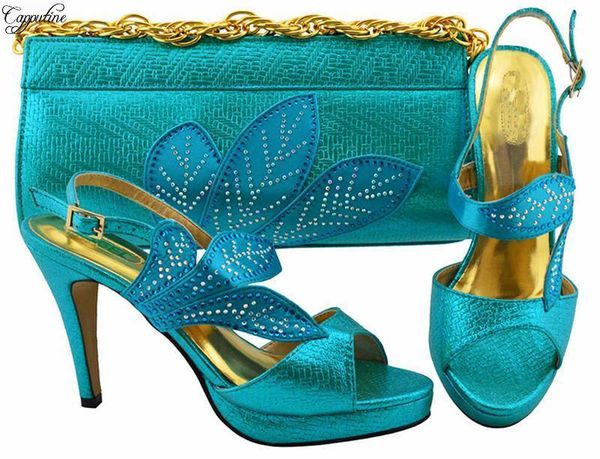 sky blue high heel buckle design shoes and handbag set with stones for lady mm1068 height .5cm dress, Black
sky blue high heel buckle design shoes and handbag set with stones for lady mm1068 height .5cm dress, Black
