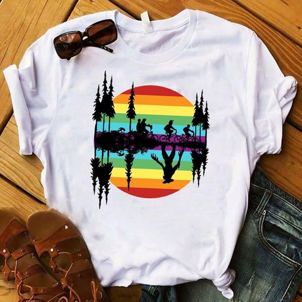 stranger things printed women t shirts short sleeve loose tee clothes graphic, White
stranger things printed women t shirts short sleeve loose tee clothes graphic, White