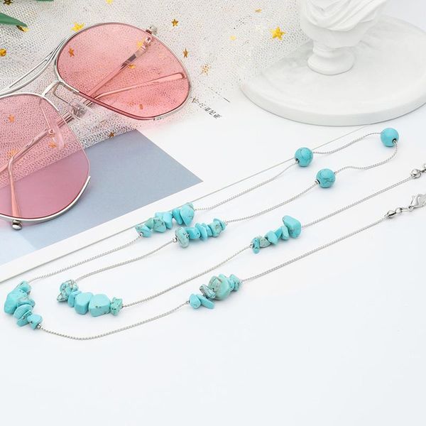 sunglasses cases & bags glasses chain women blue turquoise loose bead metal eyeglass hanging anti-skid hold straps eyewear rope ag084
sunglasses cases & bags glasses chain women blue turquoise loose bead metal eyeglass hanging anti-skid hold straps eyewear rope ag084