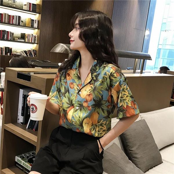 women's blouses & shirts chic vintage korean harajuku chiffon shirt women boho graphic print beach vacation blouse short sleeve loose f, White
women's blouses & shirts chic vintage korean harajuku chiffon shirt women boho graphic print beach vacation blouse short sleeve loose f, White