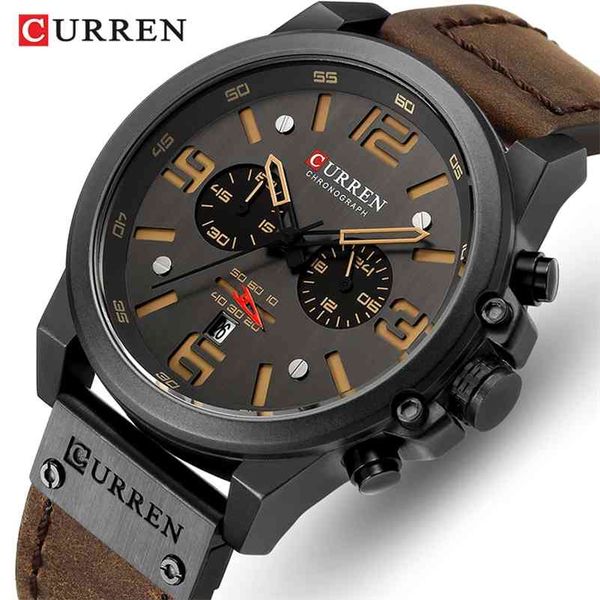 men watch curren brand luxury mens quartz wristwatches male leather military date sport watches relogio masculino 210517, Slivery;brown
men watch curren brand luxury mens quartz wristwatches male leather military date sport watches relogio masculino 210517, Slivery;brown