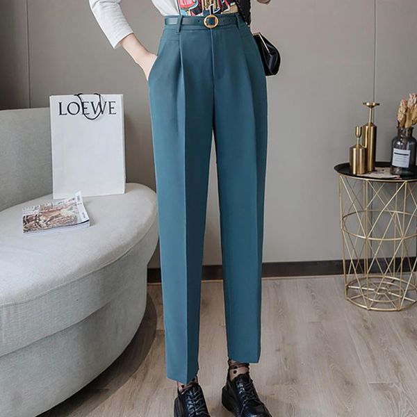 women's pants & capris fashion office suit women high waist chic pleated trousers female solid color casual long with belt pantalones, Black;white
women's pants & capris fashion office suit women high waist chic pleated trousers female solid color casual long with belt pantalones, Black;white