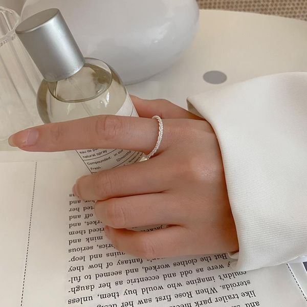 wedding rings sparkling personality simple luxury cold wind fashion unique men women 2021 jewelry party engagement, Slivery;golden