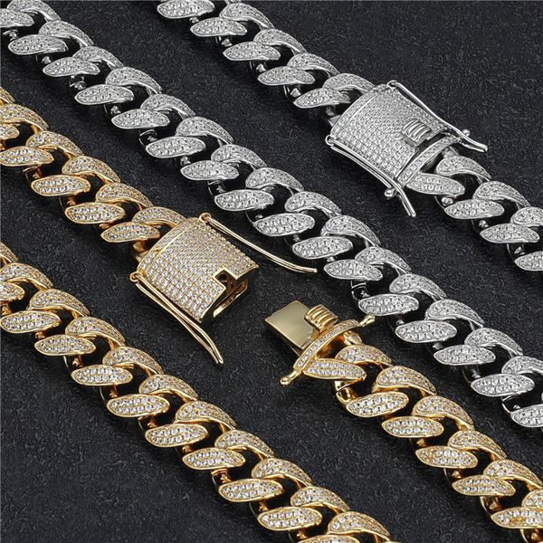 12mm 18/20/22inch gold silver colors bling cz micro setting miami cuban chain necklace rapper street jewelry for men women
12mm 18/20/22inch gold silver colors bling cz micro setting miami cuban chain necklace rapper street jewelry for men women