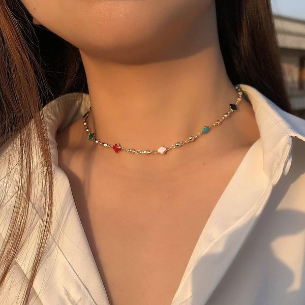 chains vintage candy color flower necklace for women bohemian multicolor beaded choker necklaces boho fashion chain jewelry gift, Silver
chains vintage candy color flower necklace for women bohemian multicolor beaded choker necklaces boho fashion chain jewelry gift, Silver