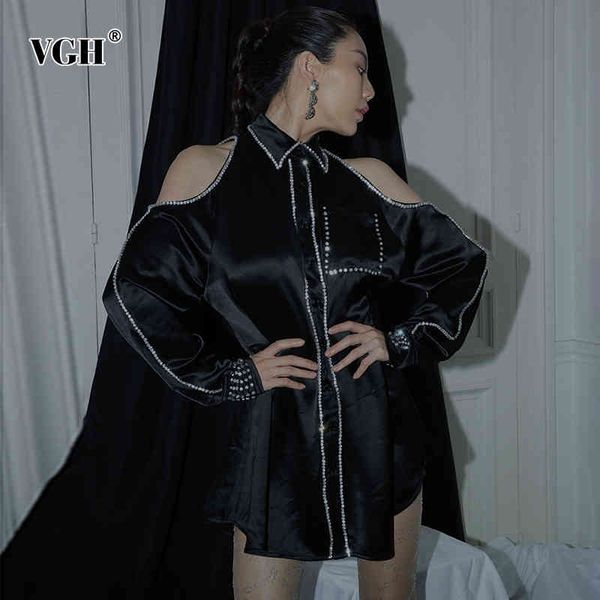vgh hollow out patchwork diamond shirt dress for women lapel long sleeve high waist mini off shoulder dresses female spring 210421, Black;gray
vgh hollow out patchwork diamond shirt dress for women lapel long sleeve high waist mini off shoulder dresses female spring 210421, Black;gray