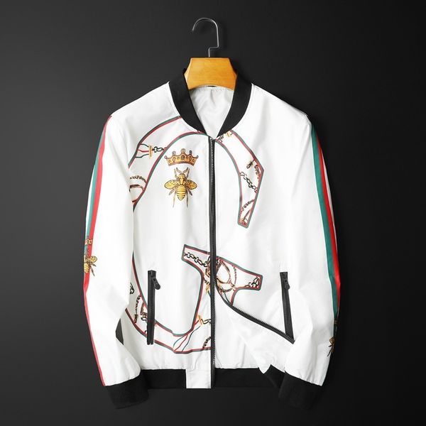 fashion jacket autumn men's baseball collar white printing korean slim winter casual wear 2021, Black;brown
fashion jacket autumn men's baseball collar white printing korean slim winter casual wear 2021, Black;brown