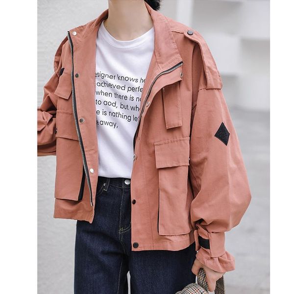 women's jackets korean style autumn vintage lapel casual bf safari loose long sleeve coats and women streetwear jeans, Black;brown
women's jackets korean style autumn vintage lapel casual bf safari loose long sleeve coats and women streetwear jeans, Black;brown