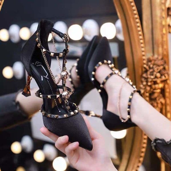 dress shoes casual ankle party woman heels sandalias women breathable pointed sandals for women's pumps a302, Black
dress shoes casual ankle party woman heels sandalias women breathable pointed sandals for women's pumps a302, Black