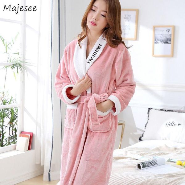women's sleepwear robe women flannel autumn winter solid full sleeves mid-calf sleepdress thick korean style trendy soft bteathable suc, Black;red
women's sleepwear robe women flannel autumn winter solid full sleeves mid-calf sleepdress thick korean style trendy soft bteathable suc, Black;red