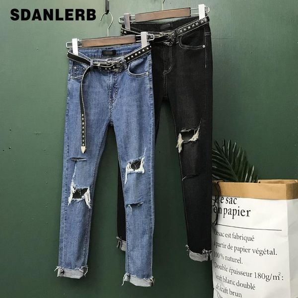 women's jeans plus size holes women 2021 style summer high waisted slim fit skinny pencil pants girls ladies streetwear denim, Blue
women's jeans plus size holes women 2021 style summer high waisted slim fit skinny pencil pants girls ladies streetwear denim, Blue