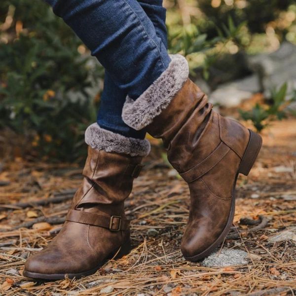 boots women's fashion vintage soft pu leather casual winter round toe warm middle ankle woman low heels shoes for 2021, Black
boots women's fashion vintage soft pu leather casual winter round toe warm middle ankle woman low heels shoes for 2021, Black