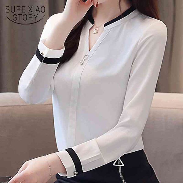 fashion chiffon ladies long shirt feminine vcollar office lady white blue blouse women and blouses 2412 50 210417
fashion chiffon ladies long shirt feminine vcollar office lady white blue blouse women and blouses 2412 50 210417