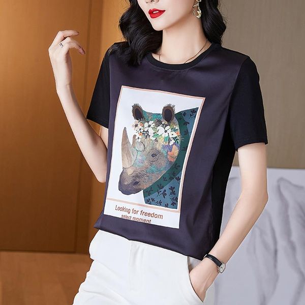 women's t-shirt bethquenoy tee shirt black tshirts woman clothing o-neck femme summer animal printed short sleeve cotton women 2021, White
women's t-shirt bethquenoy tee shirt black tshirts woman clothing o-neck femme summer animal printed short sleeve cotton women 2021, White