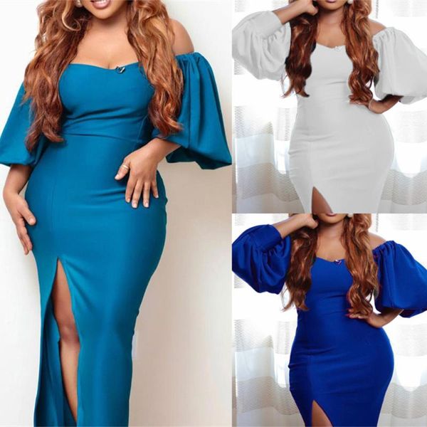 casual dresses 2021 summer african style plus size solid color boat neck puff sleeve off shoulder pencil dress for women, Black;gray
casual dresses 2021 summer african style plus size solid color boat neck puff sleeve off shoulder pencil dress for women, Black;gray