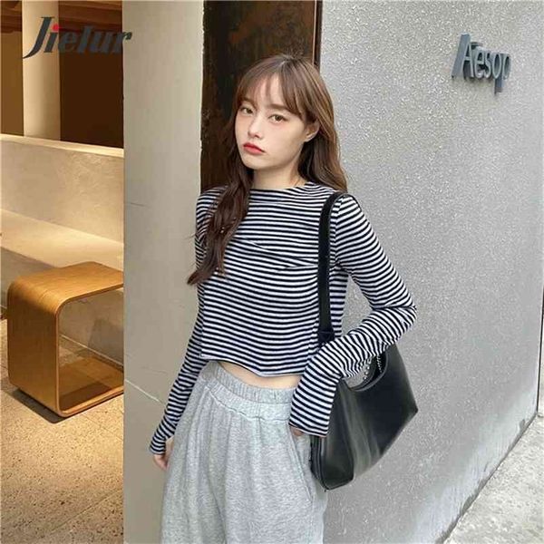 o-neck autumn t shirt women loose solid color long sleeve short tee femme winter stripe tshirt white t-shirt 210426
o-neck autumn t shirt women loose solid color long sleeve short tee femme winter stripe tshirt white t-shirt 210426
