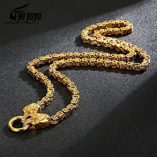 pendant necklaces men's necklace skull charm byzantium link chain men jewelry gothic stainless steel punk long fashion male accessory, Silver
pendant necklaces men's necklace skull charm byzantium link chain men jewelry gothic stainless steel punk long fashion male accessory, Silver