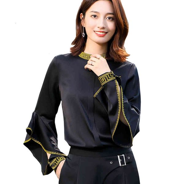 women's blouses & shirts black white spring office ladies women long sleeve business work wear formal shirt sel2
women's blouses & shirts black white spring office ladies women long sleeve business work wear formal shirt sel2