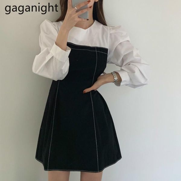 casual dresses gaganight vintage chic women mini short contrast color o-neck elegant pull sleeve office lady dress fake two, Black;gray
casual dresses gaganight vintage chic women mini short contrast color o-neck elegant pull sleeve office lady dress fake two, Black;gray