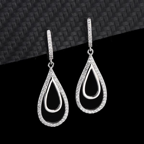 stud s925 sterling silver earrings female europe and the united states retro korean temperament teardrop-shaped set of diamonds, Golden;silver
stud s925 sterling silver earrings female europe and the united states retro korean temperament teardrop-shaped set of diamonds, Golden;silver