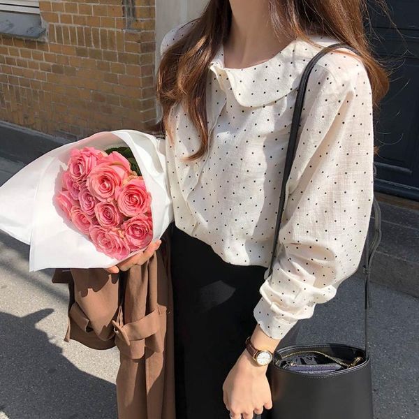 dot spring vintage shirt female oversize women long sleeve girls blouse plus size autumn blouses femme blusas women's & shirts, White
dot spring vintage shirt female oversize women long sleeve girls blouse plus size autumn blouses femme blusas women's & shirts, White