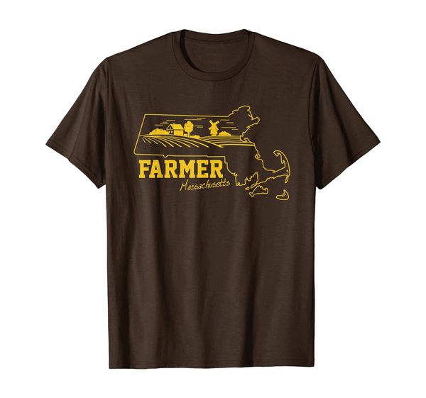 Massachusetts Farmer T-Shirt Farmers-Day Oct-12, White;black