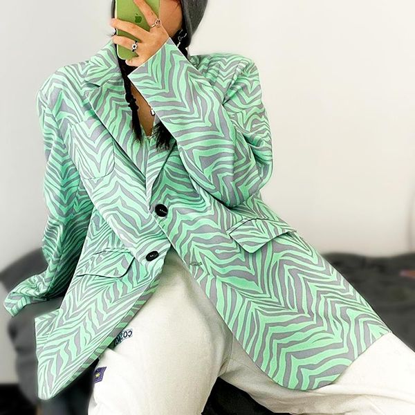 women's jackets harajuku streetwear jacket korea fashion green stripes loose casual women clothing autumn coat sl210, Black;brown
women's jackets harajuku streetwear jacket korea fashion green stripes loose casual women clothing autumn coat sl210, Black;brown