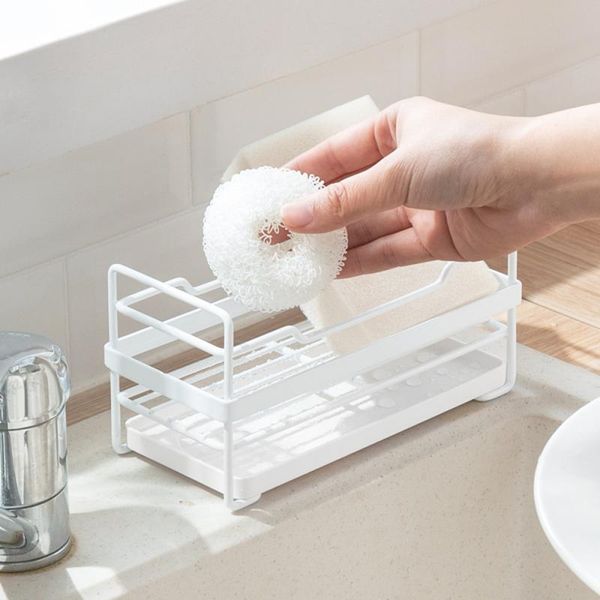creative metal storage rack with tray sponge drainer faucet dishcloth towel drying holder kitchen steel ball dish & organization
creative metal storage rack with tray sponge drainer faucet dishcloth towel drying holder kitchen steel ball dish & organization